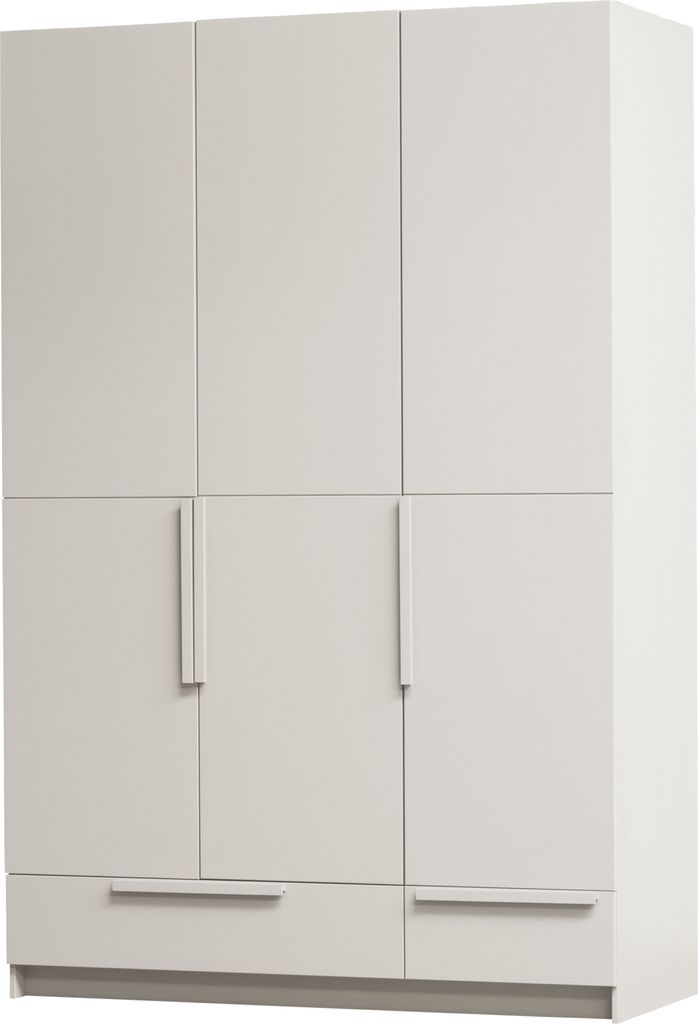 WOOOD Pure Kleiderschrank Schrankwand aus Kiefer, 3-Türig, Beige