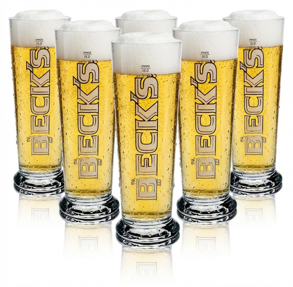 6x Becks Bier Glas 0,5l Seattle Sahm Produktbild 