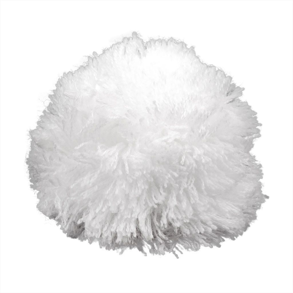 Bommel / Wollbommel / Pompon, 10cm weiss