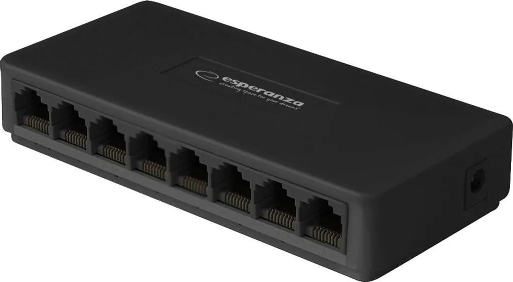 Commutateur 8 ports 10/100/1000 Esperanza Nova haute performance noir