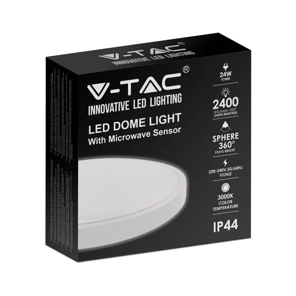 Plafoniera LED V-TAC 24W per Scale e Corridoi - Sicurezza Automatica - 3