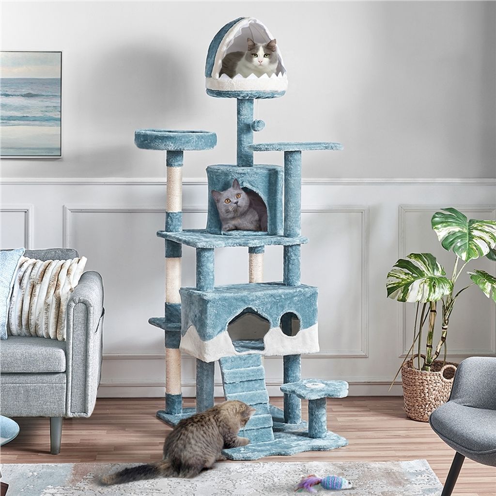 Yaheetech Kratzbaum Katzenbaum Ozean-Stil 184 cm H mit Produktbild 11