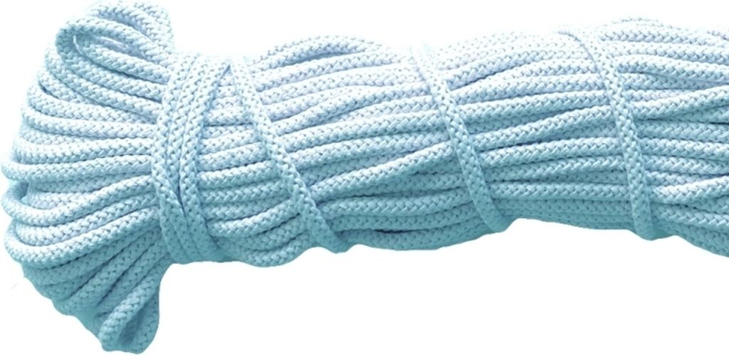 Ø 6 mm x 100 m Baumwollkordel Kordel Baumwolle 100 % Baumwollschnur Hellblau Ø 6 mm