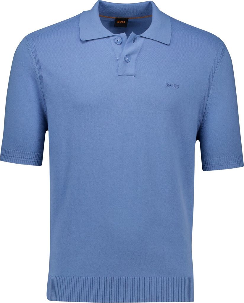 Hugo Boss Orange Asac P Polo blau mit Kragen
