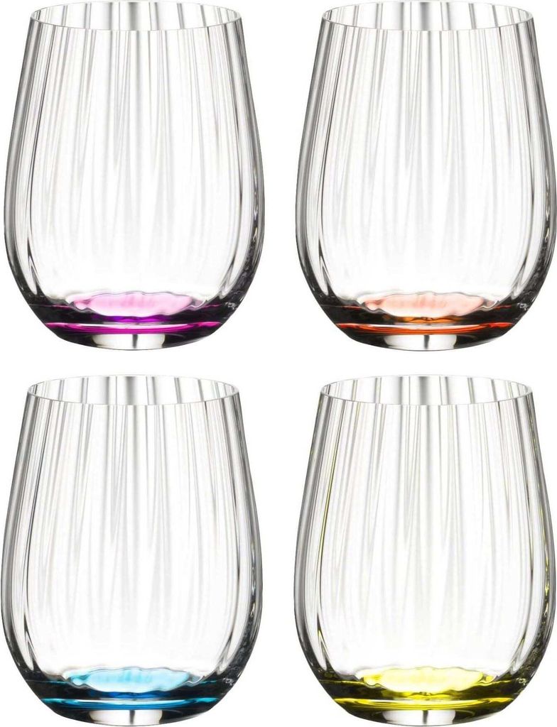Riedel Tumbler Glass Optical Happy O - 4 kusy - Žebrovaný Obrázek produktu 