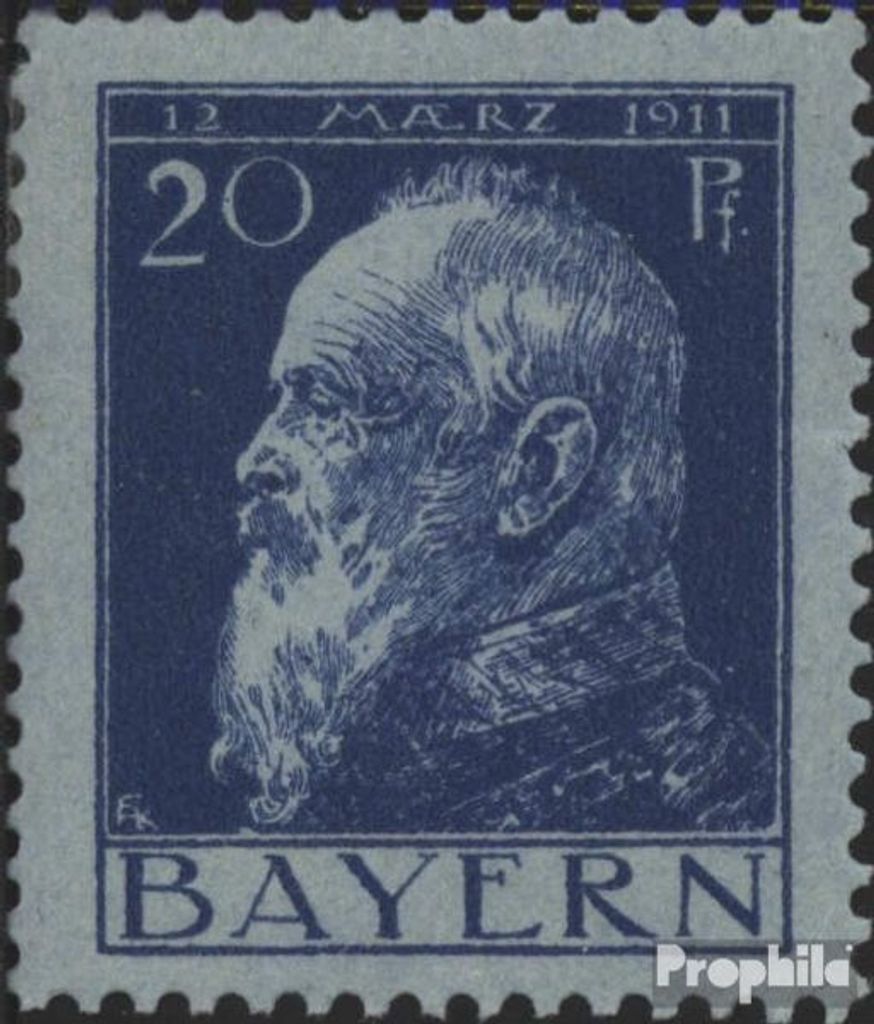 Briefmarken Bayern 1911 Mi 79I gestempelt Prinzregent Luitpold