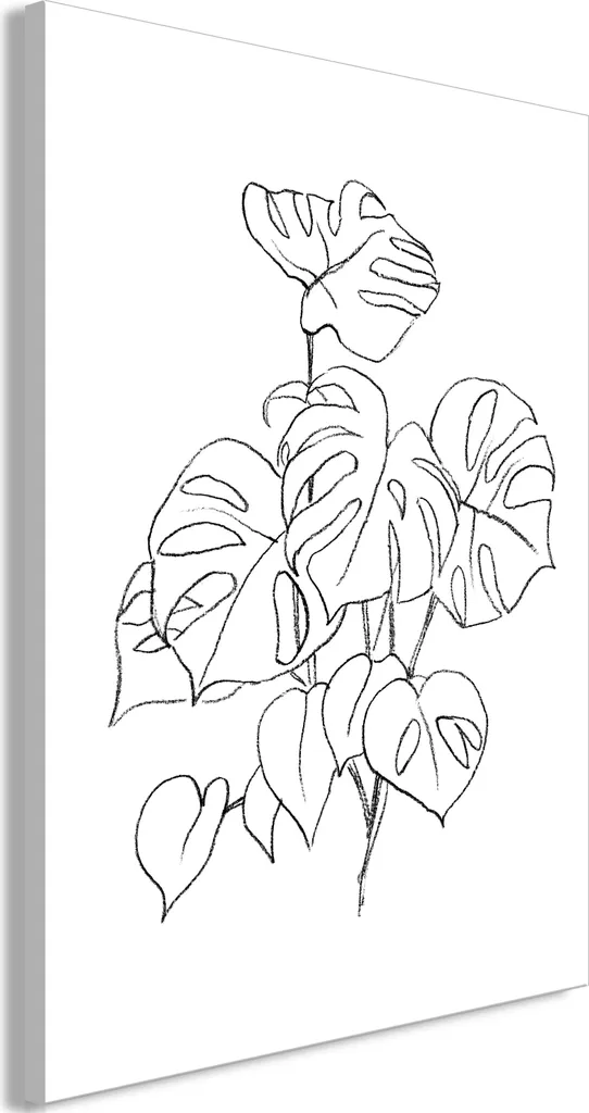 Quadro Foglie Monstera 80x120 Verticale | Stampa su Tela TNT murando