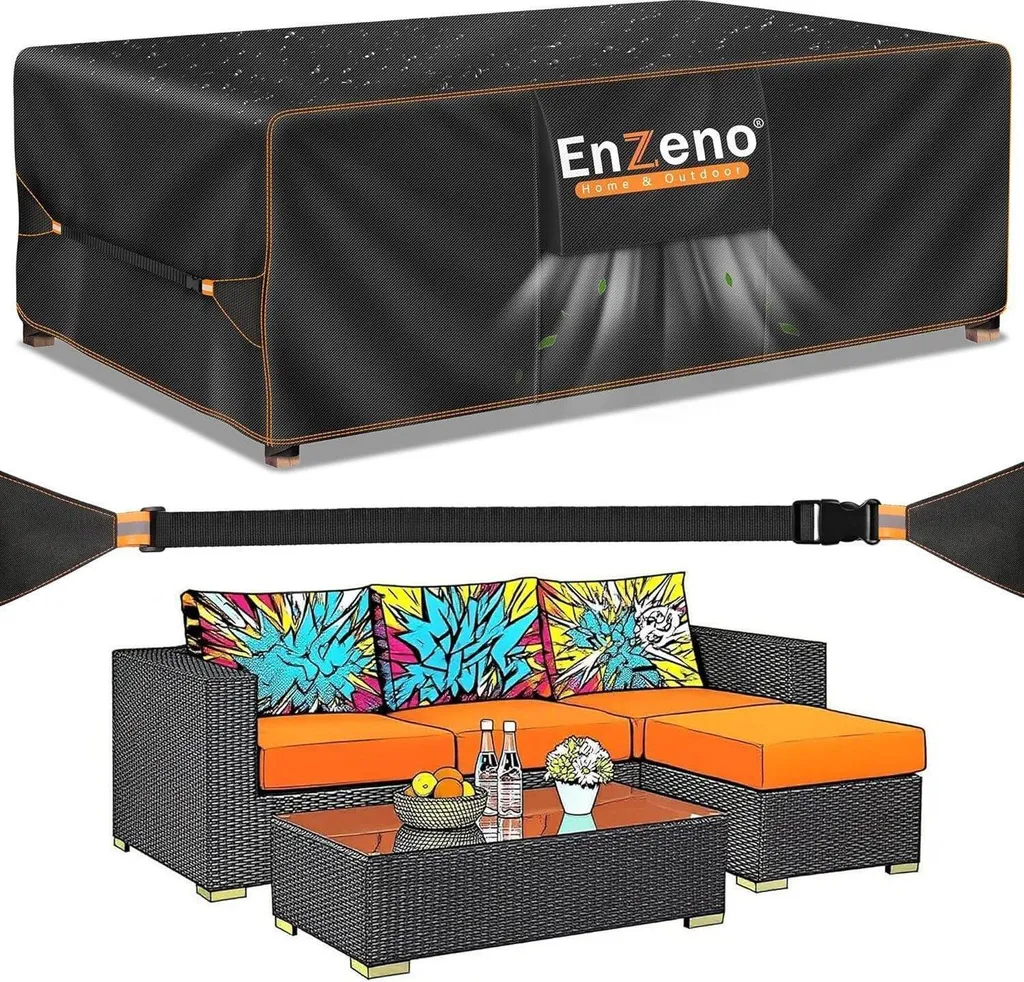 Housse de protection table de jardin étanche et ultra résistante
