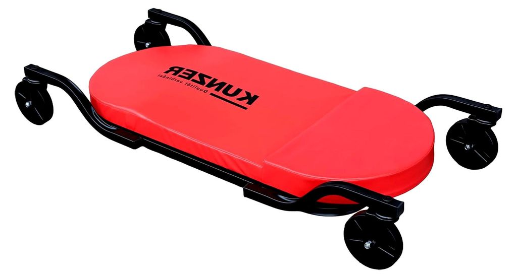 Montagerollbrett 180 kg - gepolstertes Liegebrett mit 5-Zoll-Rollen und Metallrahmen, für Auto und KFZ