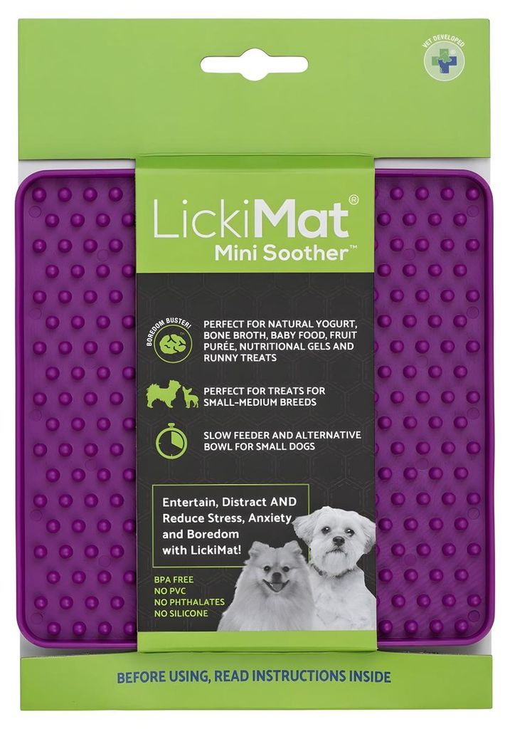 LickiMat Mini Soother lila, Maße: 15 x 15 cm Produktbild 