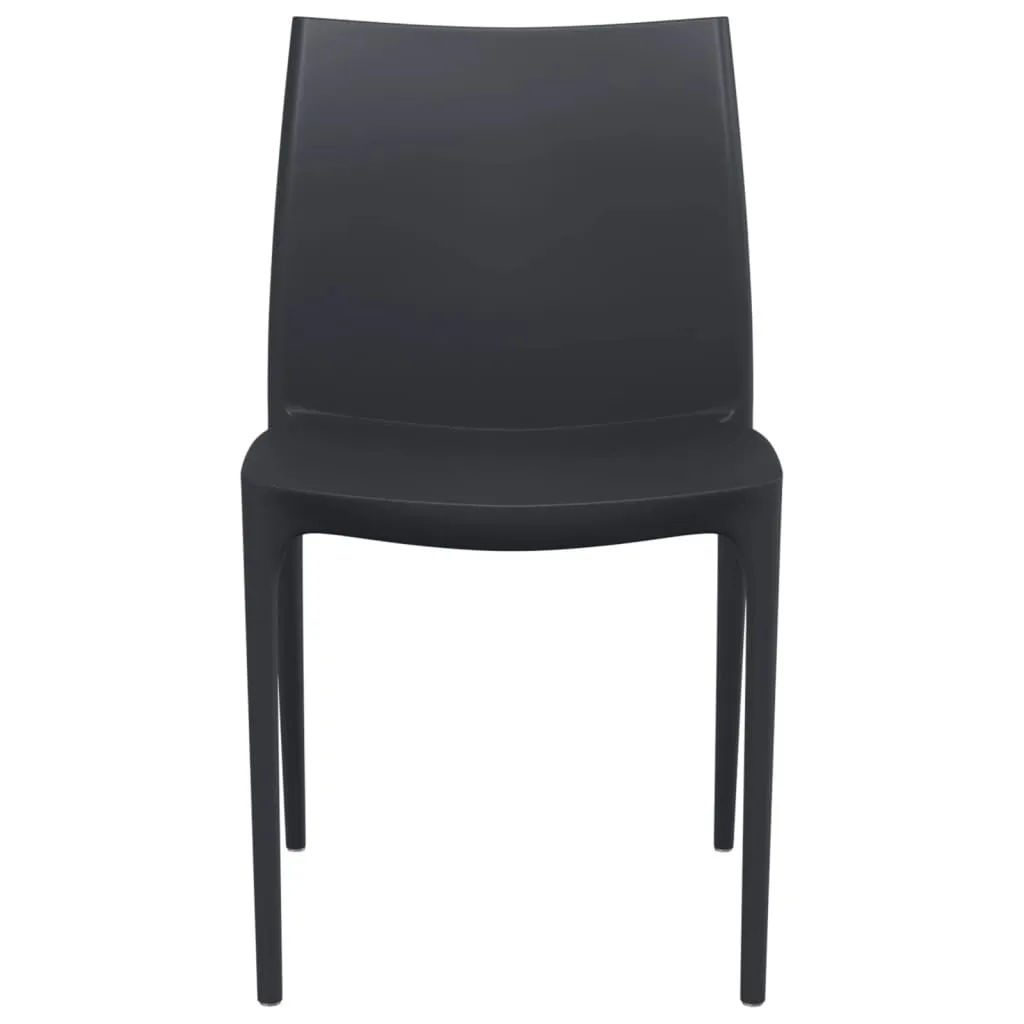 Chaises de terrasse en polypropylène anthracite 2 pcs durables et légères - 5