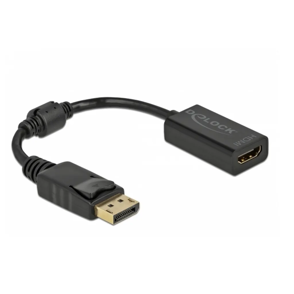 Stock Adattatore Delock DisplayPort a HDMI Passivo 61849 - Nero