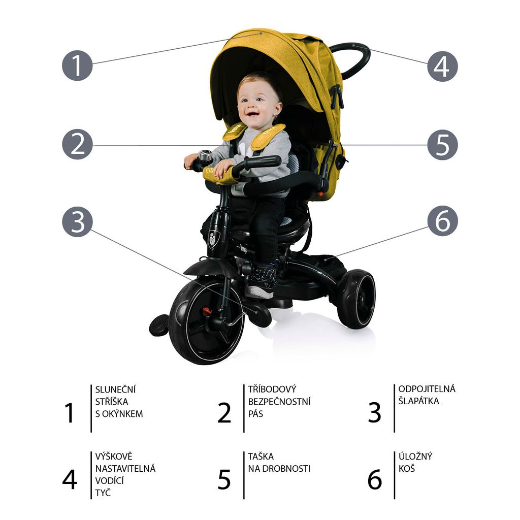 Tříkolka Citi Trike, Curry Yellow Obrázek produktu 3