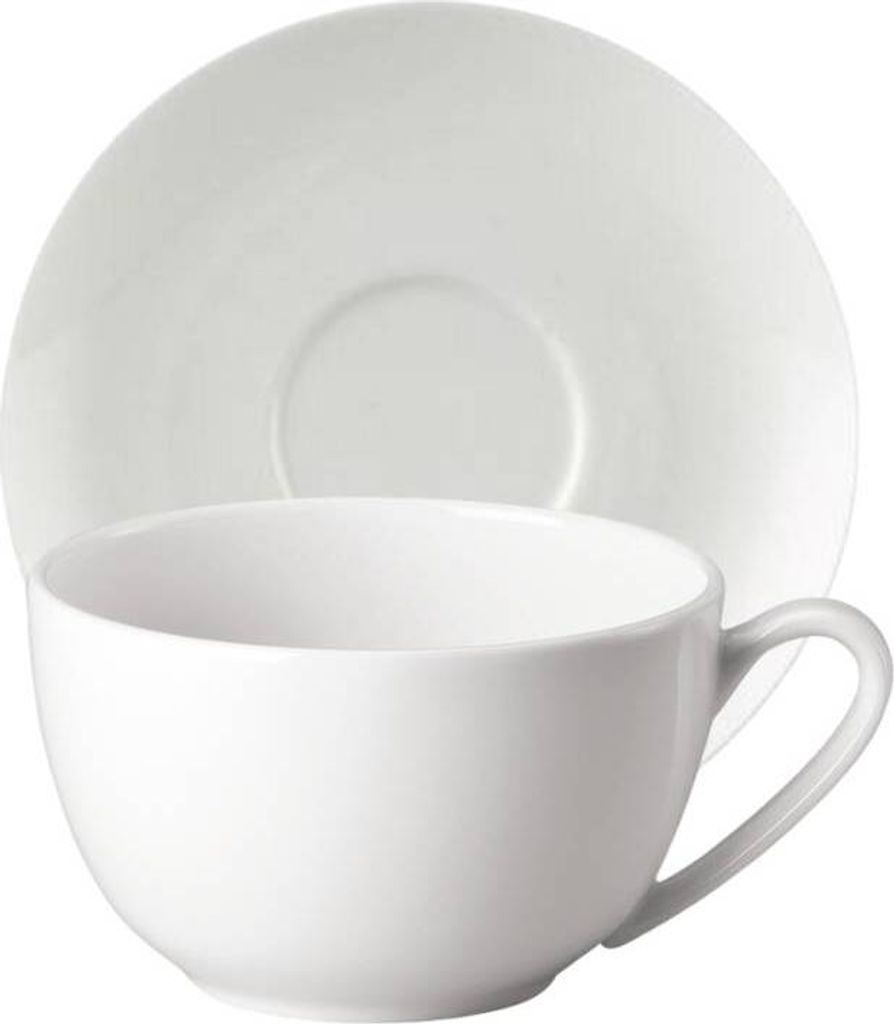 Rosenthal Jade Weiss Cappuccinotasse mit Untertasse Set2