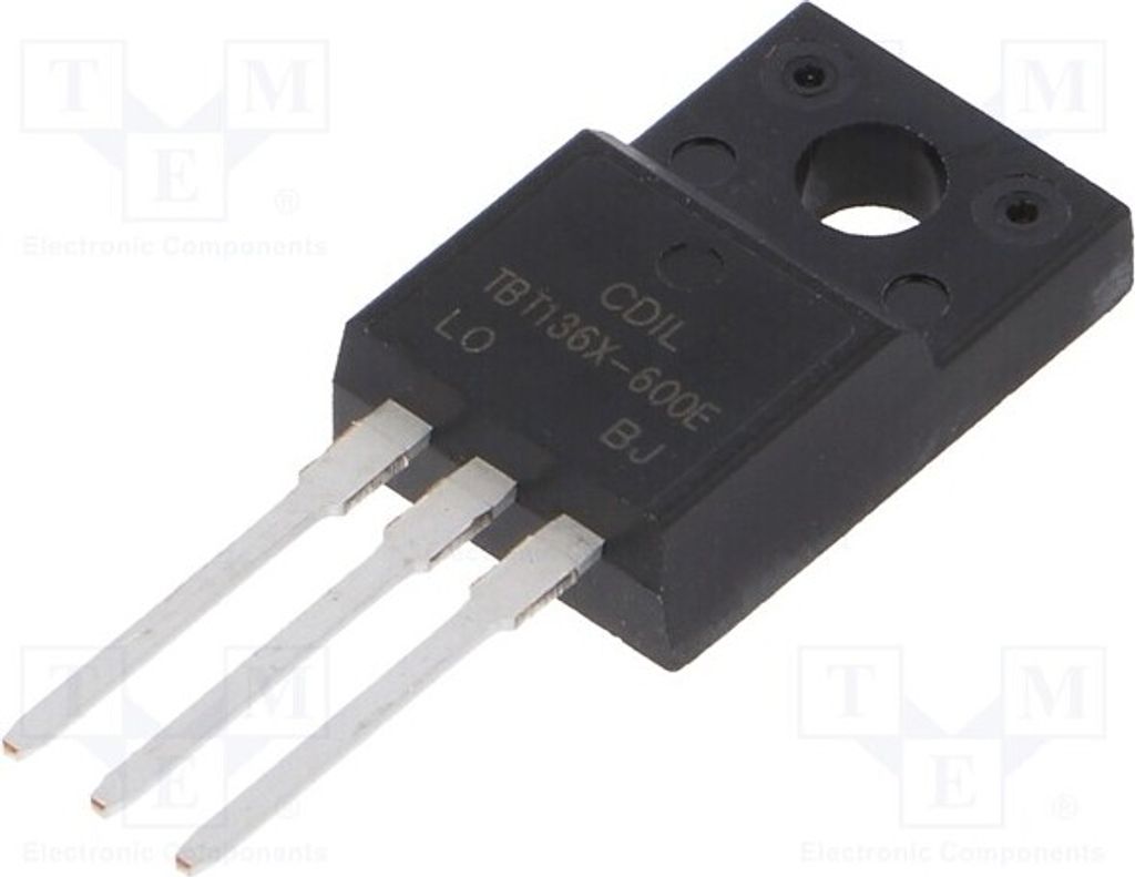 3x Triac Ifsm: 25A BT136X-600E Triacs THT 600V 4A unverpackt FP 10/25mA