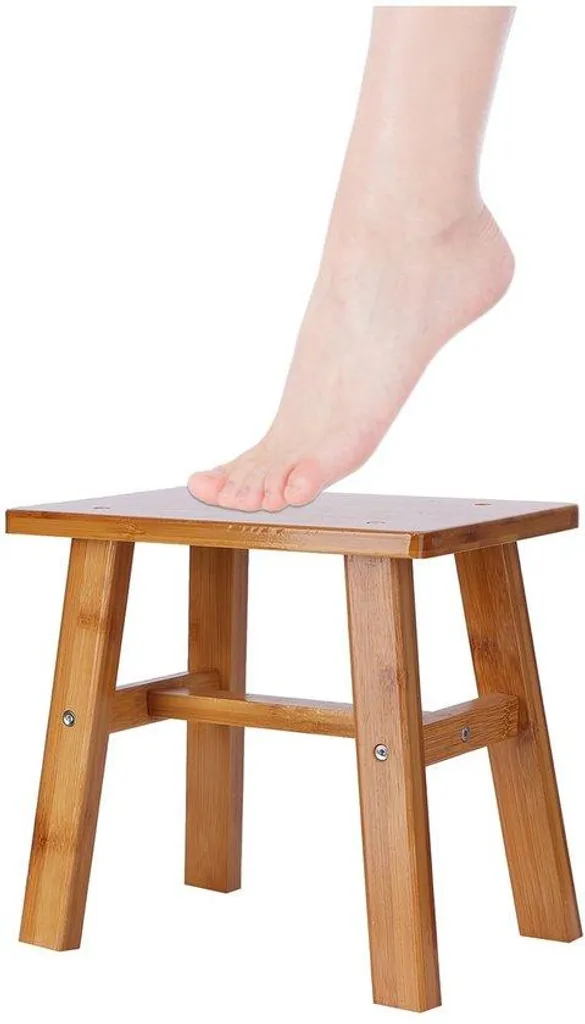 Banc de douche en bambou Holzkruk - Siège de bain naturel 45x25x40 cm