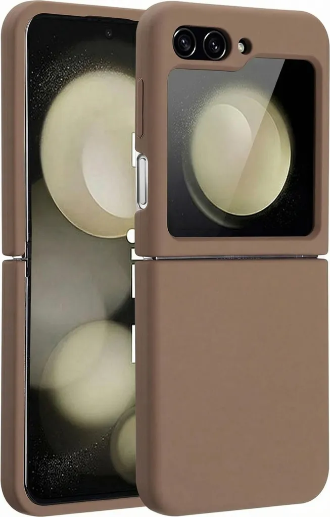 Custodia in silicone liquido Accezz con MagSafe Samsung Galaxy Z Flip 5 - Marrone chiaro