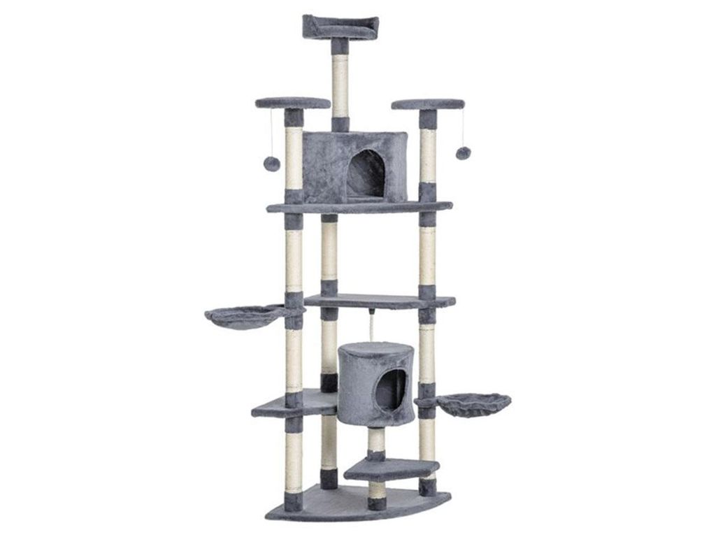 PawHut Kratzbaum 200H cm Katzenbaum mit Höhlen und Produktbild 