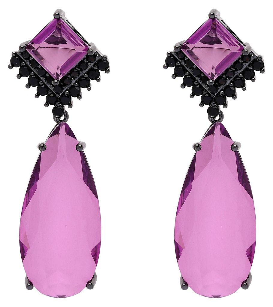 AVANT-GARDE PARIS Tropfenförmige violette Ohrringe