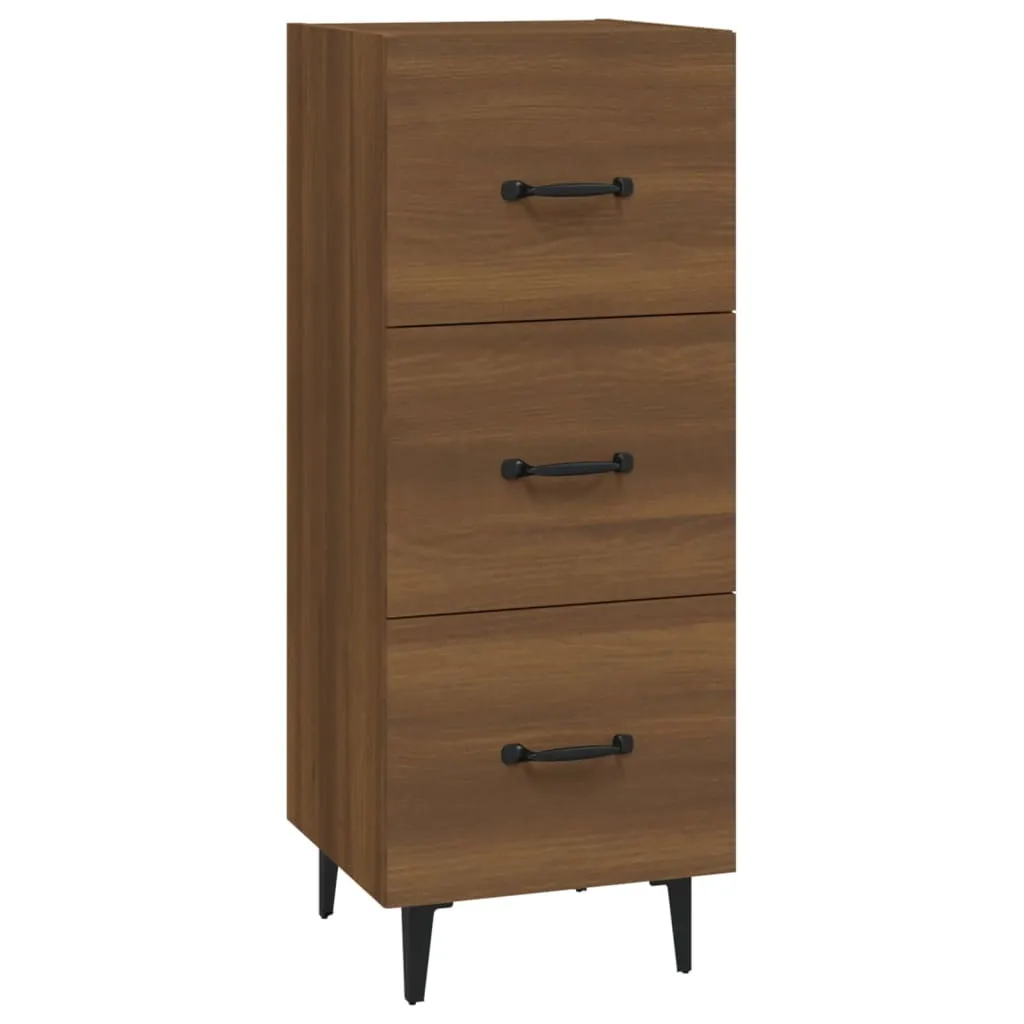 SYFAX™ Credenza Rovere Marrone 34,5x34x90 cm in Legno Multistrato