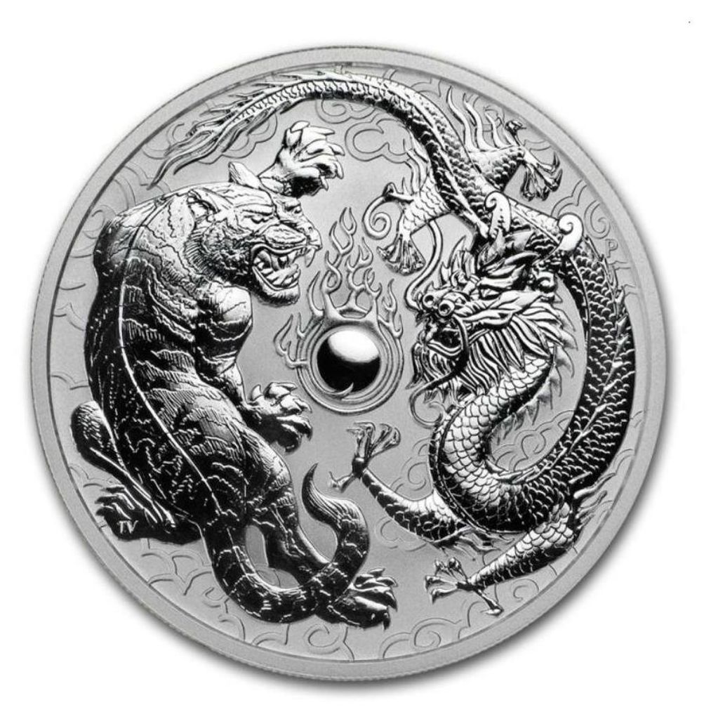 strieborná minca 1 unca Tiger - Dragon 2018 Tiger - Dragon Obrázok produktu 