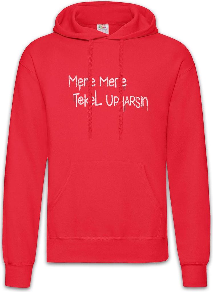 Urban Backwoods Mene Mene Tekel Upharsin, Herren Hoodie, Farbe: Rot, Größe: XL