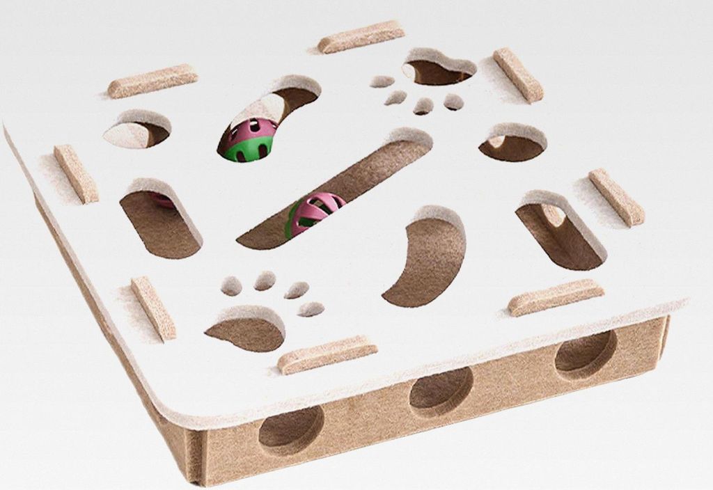 Engaging Dog Puzzle - Interaktives Katzenspielzeug | Katzen-Leckerli-Puzzle mit Kratz- und Labyrinth-Design, Anreicherungsspielzeug für Katzen, Mu...