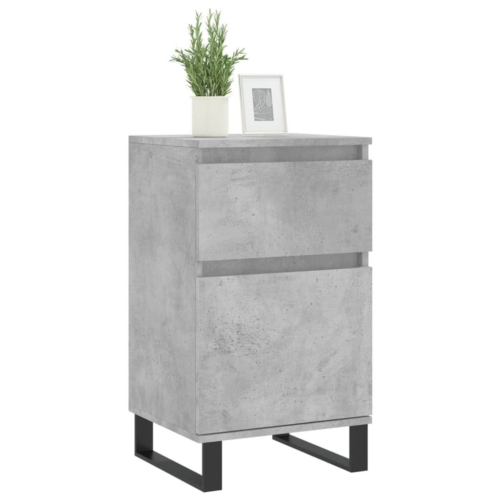 "Winter Sale" Sideboards 2er-set - Betongrau 40x35x70cm Holzwerkstoff - clorisNeu378177 - Kommoden