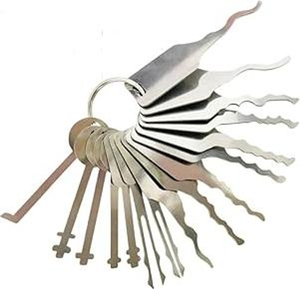 Türöffnungswerkzeug Set - Schlossöffner Werkzeug für Anfänger und Profis, Dietrich Reparaturwerkzeug, Passend für Elektroautoschlösser, Akte...