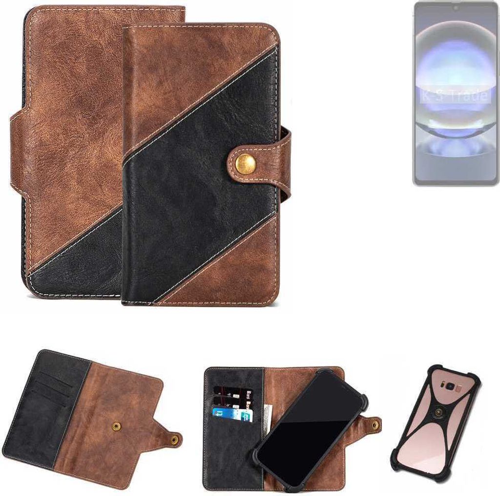 K-S-Trade Handyhülle Schutzhülle Bookstyle Case kompatibel mit Sharp Aquos R9 Klapphülle Cover Hülle Schutztasche 1x