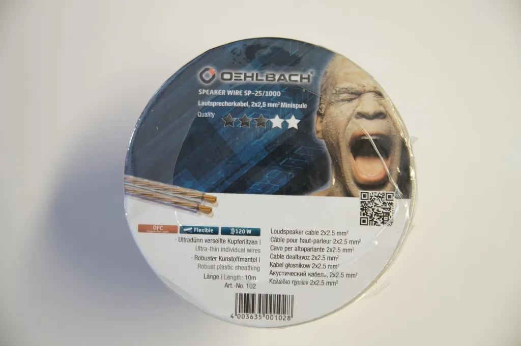 Oehlbach Speaker Wire 2.5 mm 10m - La Purezza del Rame OFC nel tuo Stereo