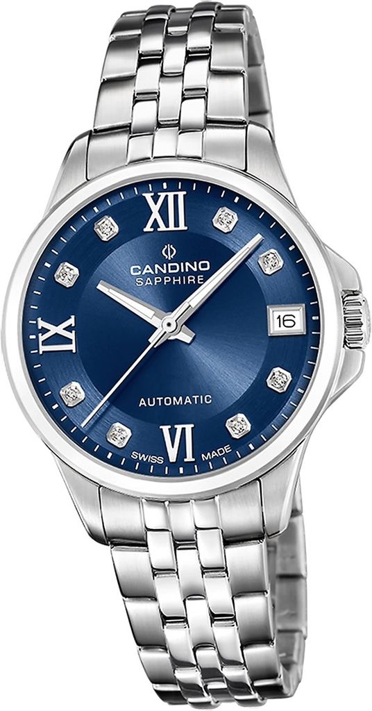 Candino Edelstahl Damen Uhr Analog Luxus Armbanduhr silber Automatik D2UC4770/4