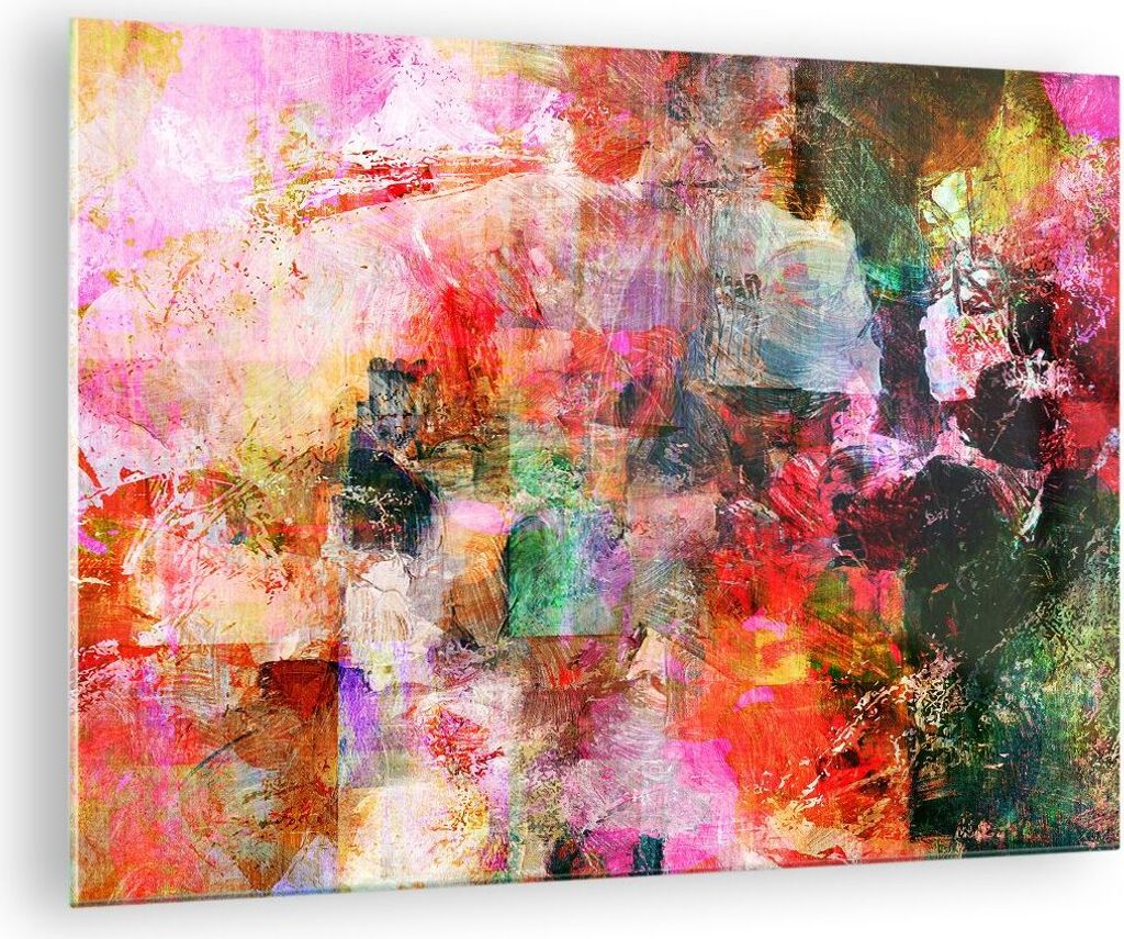 Bilder auf glas - Abstraktion modern - 70x50cm - Glasbilder - Wandbilder - Kunstdruck - zum Aufhängen bereit - Wanddekoration aus Glas - Glas Bild...