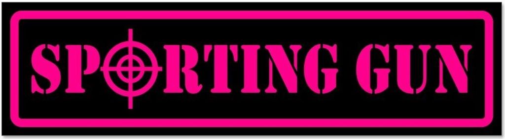 Kiwistar - Autoaufkleber - Pink - Schwarz - 45 x 12 cm - Sporting Gun - Hinweis Aufkleber Sticker für Auto, Kfz, Fahrrad, PKW, LKW