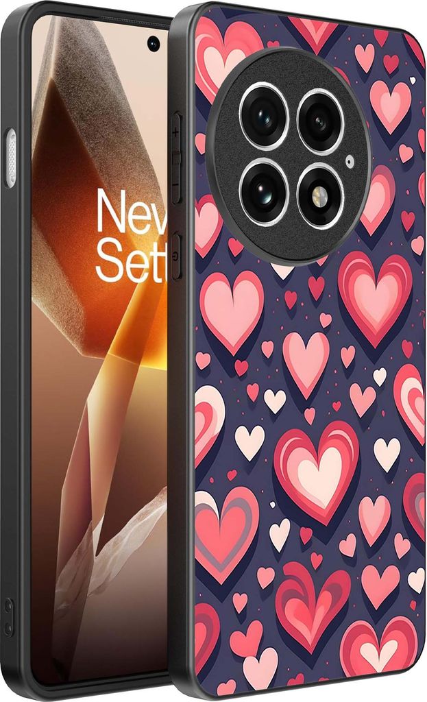 Smartphonica Telefon Fall geeignet für OnePlus 13 mit Herzen Impressum - TPU Backcover Fall mit Herz-Design