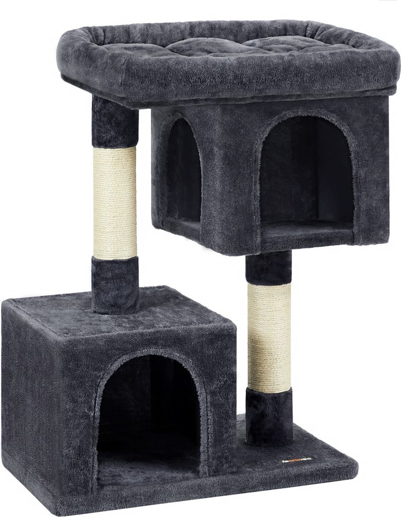 FEANDREA Kratzbaum, L Katzenbaum, mit 2 Häuschen, 80 cm, Produktbild 