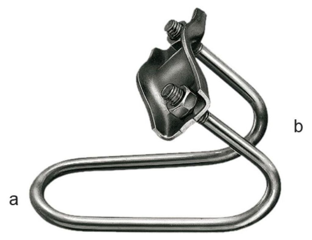LISTER Nackenrohrhalter 65° verzinkt