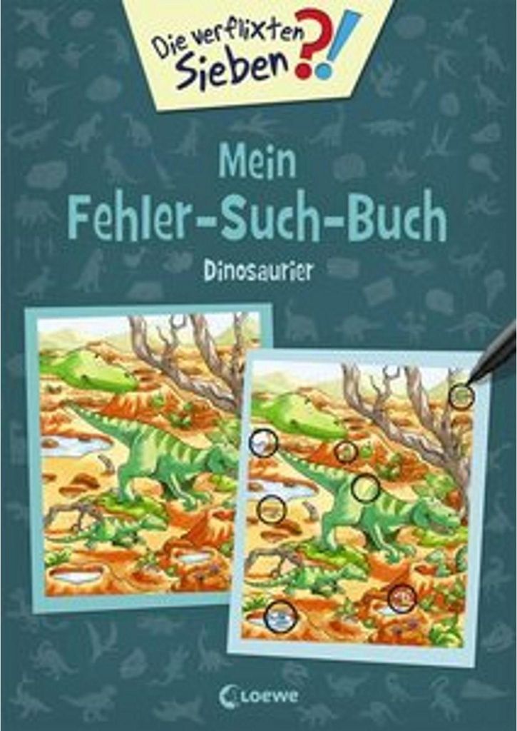 Die verflixten Sieben - Mein Fehler-Such-Buch - Dinosaurier Image du produit 