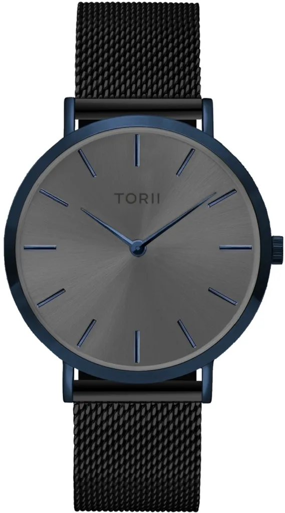 Montre Noire Design Élégant TORII N38BM.AN - Cadran Épuré et Finition Mate
