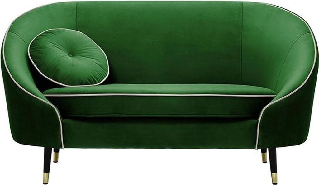 Zweisitzer-Sofa Kooper-Velluto 10-Contrast piping-brass