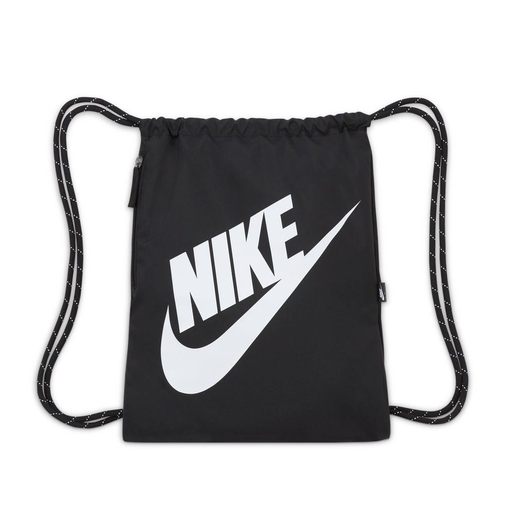 Nike Heritage Drawstring Bag Black/Black/White 10 L Produktbild 