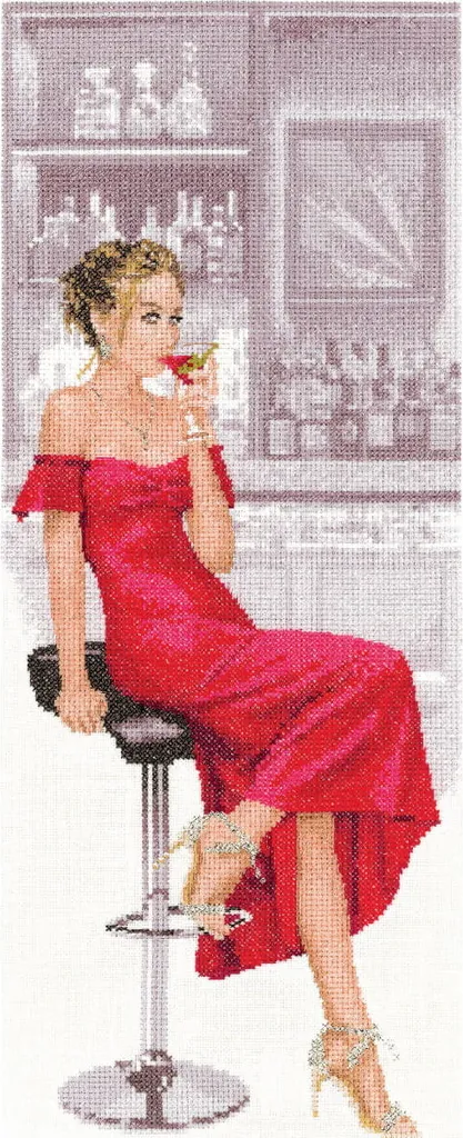Kit Broderie Point de Croix Compté Paula sur Toile Aida Heritage 40,5cm