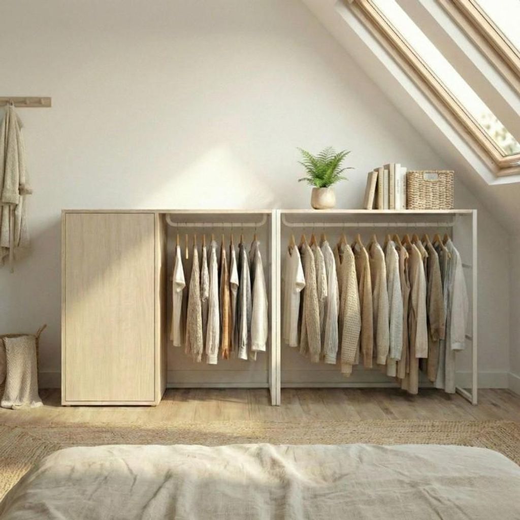 Set di 2 appendiabiti modulari KADRA 200x85cm per mansarda Immagine del prodotto 