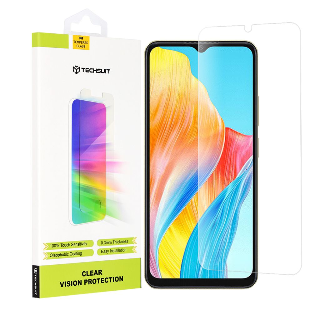 Techsuit Schutzglas 9H für Oppo A38/A18 - Transparent KP30079