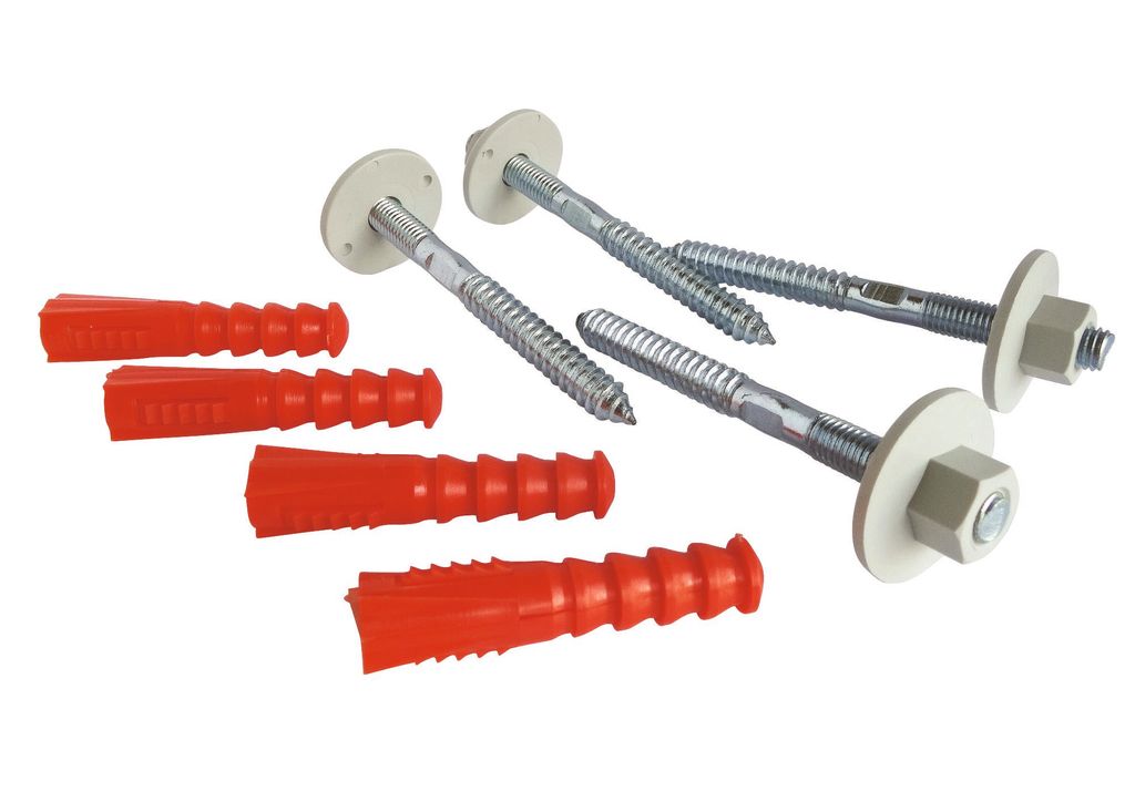 SOMATHERM FOR YOU – Befestigungsset für Warmwasserbereiter an massiver Wand – Set bestehend aus 4 Dübeln, 4 Unterlegscheiben und 4 Kunststoff...