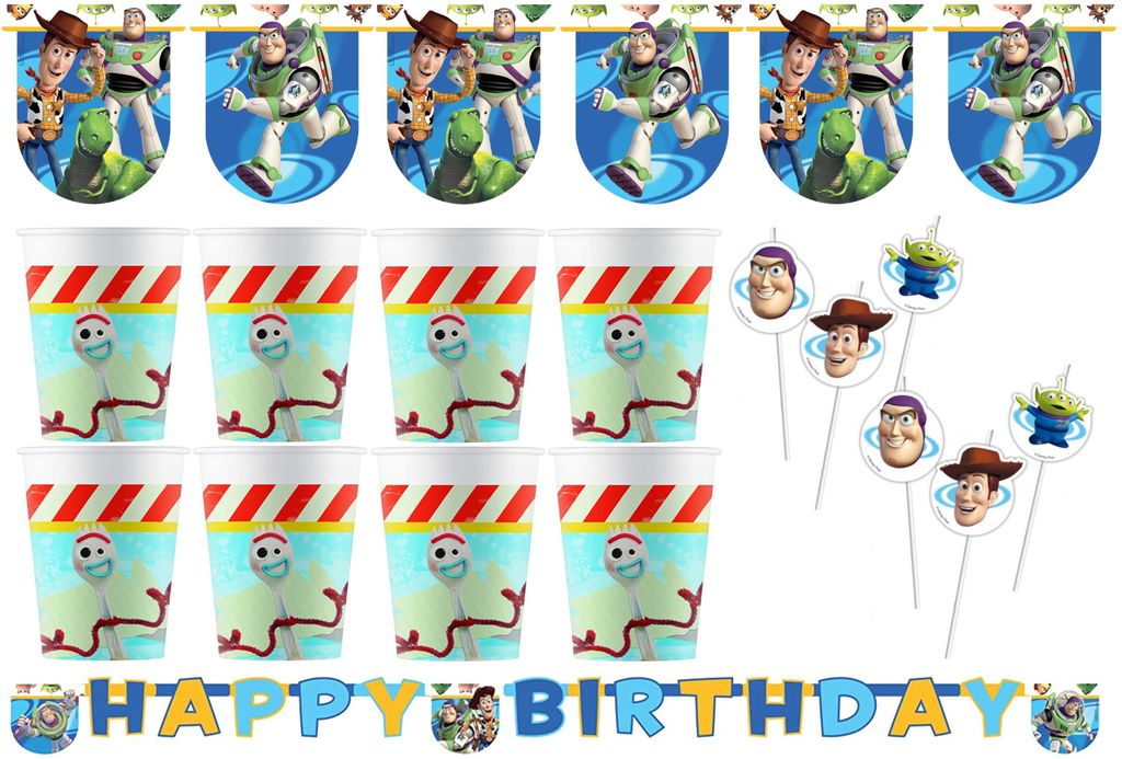Toy Story - Kindergeburtstags-Set (16-teilig) Becher Produktbild 