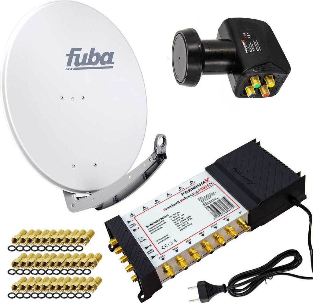 PremiumX SAT Anlage Fuba DAA 780 G Antenne 5/12 Multiswitch LNB F-Stecker