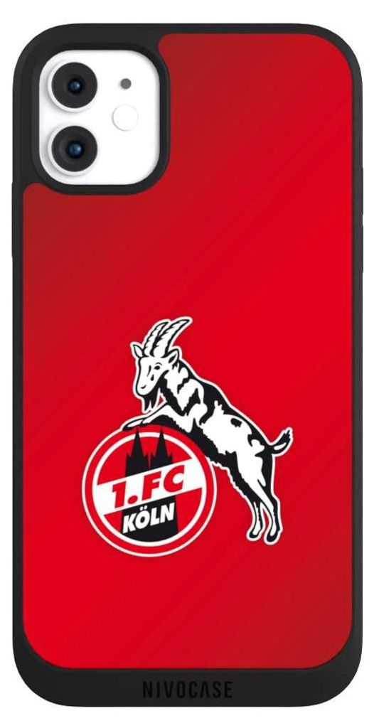 NIVOCASE Handyhülle für Apple iPhone 11 Hülle NIVOpure Case Schwarz 1. FC Köln EffZeh Offizielles Lizenzprodukt