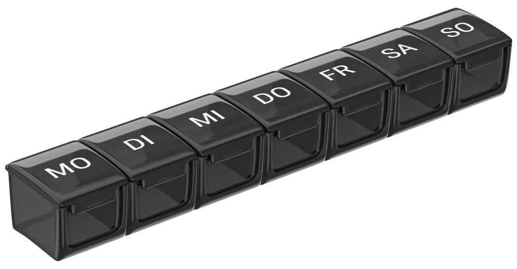 WELLGRO Tablettenbox für 7 Tage - Pillendose 1 Fach pro Tag Produktbild 