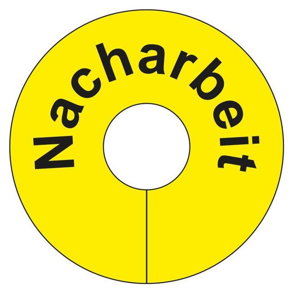 Stabile PVC-Prüfsignale in 8 Varianten für Gitterboxen oder Regale, Beschriftung Nacharbeit, Gelb, Verpackungseinheit: 1 P/10